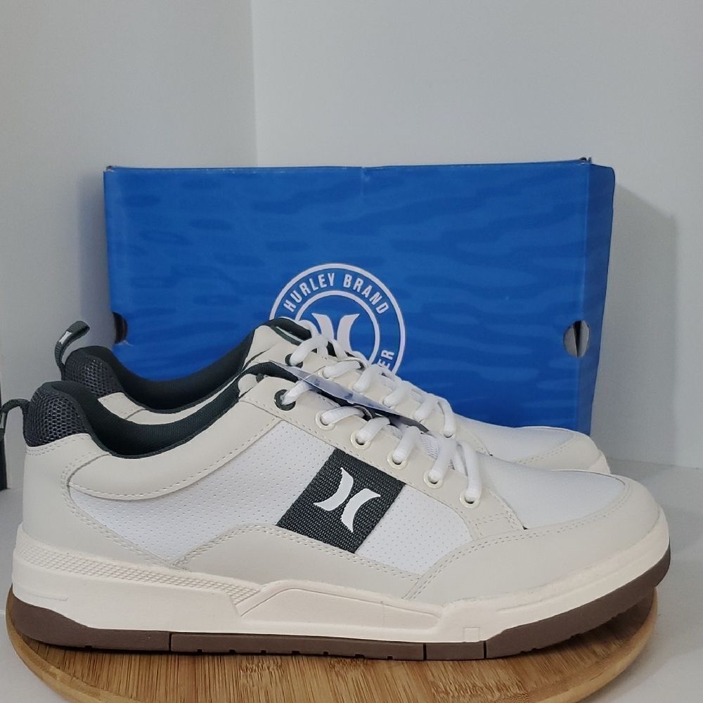 Hurley Milford White Green Gray Men's Basketball Shoes Size 12 NWT